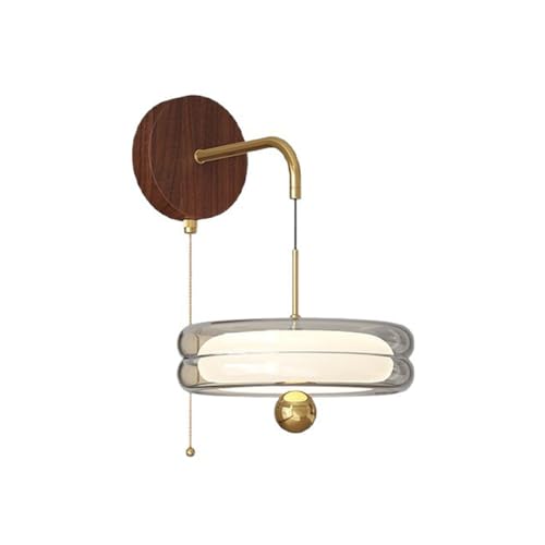 TGVFRIOO Lámpara de pared de vidrio creativa LED para sala de estar, dormitorio, pasillo, lámpara de pared retro medieval, utilizada para comedor, estudio, escalera, balcón, baño, iluminación.