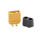 Batería de avión modelo XT60E-F de carga rápida, chapada en oro, de 30 A, con conector hembra de alta corriente, montable.