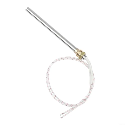 Calentador de pellets de 220 V, varilla de encendido de acero inoxidable, 10 mm de diámetro, rosca de 3/8 pulgadas para alineación funcional con horno (10 x 160 mm)