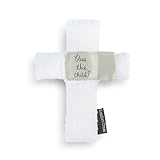 DEMDACO Tender Blessings 6 x 5 Inch Soft Polyester Cuddly Plush Huggable Comfort Cross, Classic White, Bless This Child