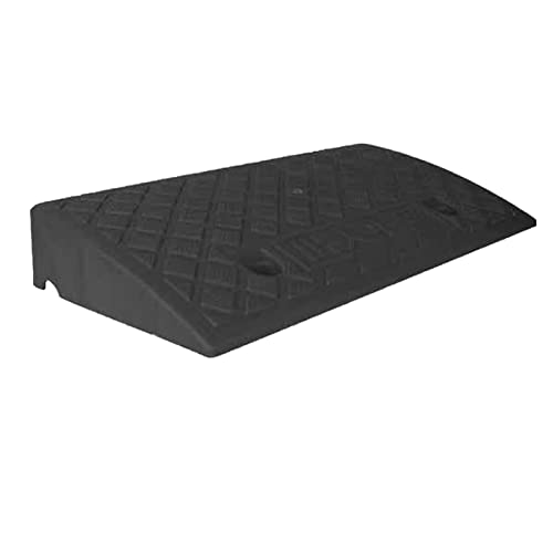 Rampa De Umbral De Goma, Puerta De Rampa De Umbral De Elevación De 9 Cm/12 Cm, Topes De Velocidad Cuesta Arriba para Estacionamiento En La Calle, Silla De Ruedas, Scooter(Negro 9cm)