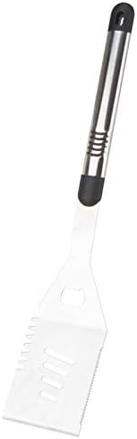 Duke GrillsOmaha Metal Spatula - 17โ Long Heavy Duty Stainless Steel Cooking Spatula for Kitchen, BBQ Grill, Cast Iron Skillet - Burger Flipper - Turner for Eggs/Pancakes - Slotted Design (1)