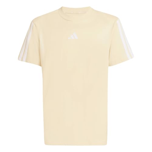 adidas Mixte Enfant Essentials 3 Stripes T-Shirt, Crystal Linen/White, 13-14 Years