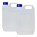 Bidón Garrafa Plástico 5 litros Traslúcido boca 4 cm. Homologado para transporte. (2 Unidades)