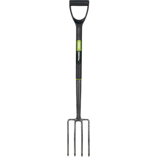 Draper Carbon Steel Garden Border Fork - 88791 - Lightweight Heavy Duty Gardening Tool