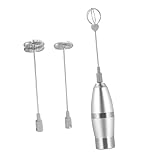 NOLITOY Handmilchaufschäumer Elektrisch mit Wechselbaren Schneebesen Kabelloser Milchschäumer für...