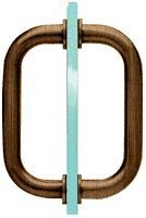 Image of CRL 6 inch Brushed Bronze Tubular Back-to-Back 3 /4 inch Diameter Shower Door Pull Handles