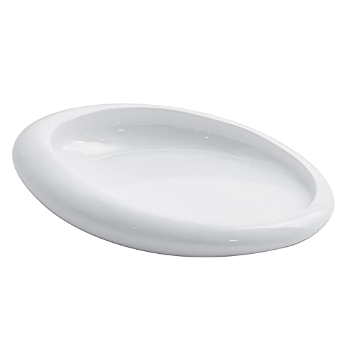 GEDY G-Iside Portasapone Bagno Bianco, Misure e Peso Prodotto: 2,9X15,2X11,5 CM & 0,15 kg, Porta Sapone Solido Realizzato in Resina e Sabbia, Design R&S Gedy, 2 Anni di Garanzia