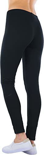 Image of ToBeInStyle Women's Skinny Fit Cotton Full Length Leggings Tights - Regular and Plus Sizes