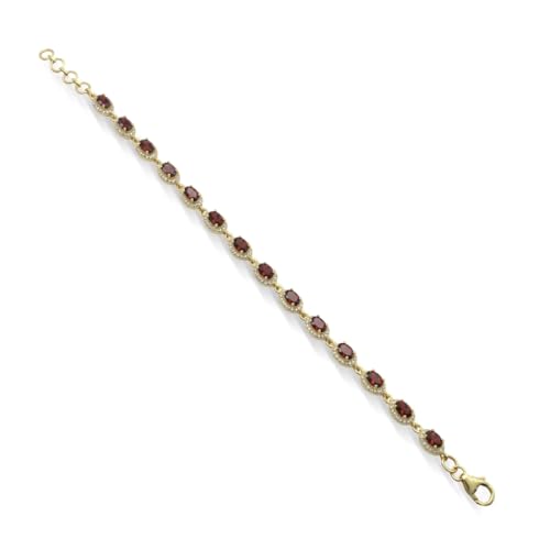 Bracelet rivière argent anti-ternissement plaqué or jaune avec fermoir sécurisé - 3