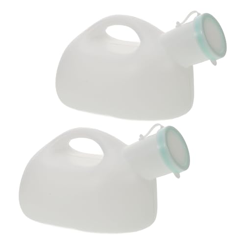 ibasenice 2 Urinarios Portátiles Para Hombres Ideales Para Viajes Incluye Un Recipiente Grueso Y Resistente A Derrames Fabricados En Plástico Blanco