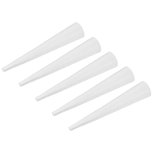 Image of MECCANIXITY Silicone Rubber Tapered Plug 1.5mm to 5.5mm Solid White for Powder Coating, Painting, Anodizing, Plating, Sandblasting, Laboratory Use 20 Pieces