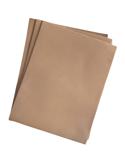 Premium Natural Veg Tan Leather for Crafting & Workshops - Tooling Leather for DIY Projects, Leatherworking, and Sewing: 8.5'' x 11'' Pre Cut Leather Pieces (Natural Veg Tan, 1 Piece)