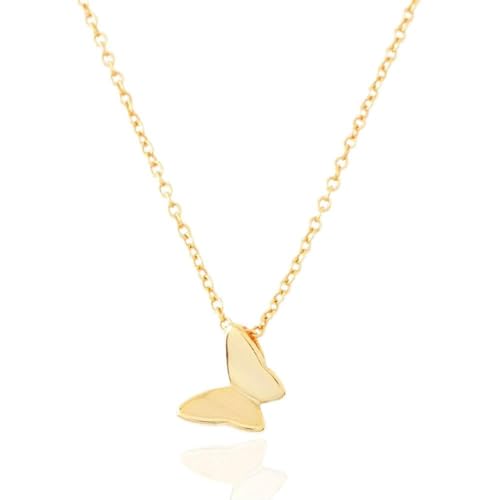 Pendentif papillon bijoux ras du cou 18 carats pour femmes