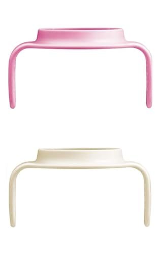 MAM Hold My Cup Day & Night, asas que brillan en la oscuridad, compatibles con tazas, antideslizantes y ergonómicas, a partir de 4 meses, rosa y neutro