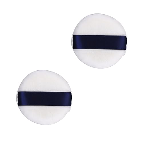 LIFKOME 2Pcs Loose Powder Puff Round Cosmetic for Smooth Foundation Application for Home Salon and Travel Use Gentle Skin Effortless and Quick Makeup
