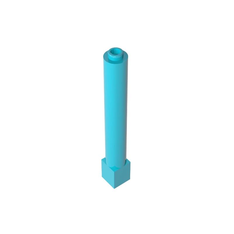 43888 Support 1X1X6 Solid Pillar 50 Pieces High-Precision MOC Building Bricks Replacement Parts Compatible with Lego bricks GDS-1326 Medium Azure