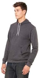 Bella Canvas Unisex Poly-Cotton Fleece Pullover Hoodie - DK Gray Heather - XL - (Style # 3719 - Original Label) - Image 3