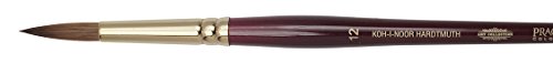 koh I noor 9935 Round Brush, Kolinsky, Gold, Size 12