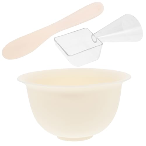 FRCOLOR Facial Mask Mixing Bowl and Brush Kit Silicone Mixing Bowl Set for Masks