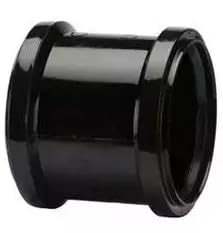 Evolve Black 110Mm Soil Waste Pipe And Ring Seal Fittings Push Fit Fittings Double Socket Coupler Straight