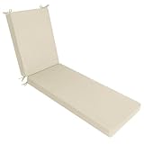 Favoyard Outdoor Lounge Chair Cushion 72x21x3 in Rainproof Color Fade-Resistant & Removable Cover Patio Chaise Lounge Cushion with High Resilience Insert Straps Hidden Zipper for Pool Lounge Chairs