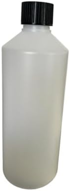 500ml HDPE Plastic Food Grade Bottles, Natural with Black Waterti...