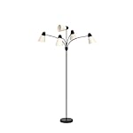 FOLKSMATE LED Floor Lamp, Medusa Multi Head Modern Tall, Rustic Adjustable Gooseneck Reading Standing Light for Living/Kids Room, Bedroom, Black - Image 4
