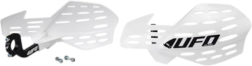 Protège-mains universels motocross UFO Guardian 2 en blanc pour guidon moto cross