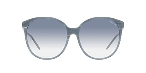 Catálogo de Lentes Vogue comprados en linea. 49 Vogue Eyewear Vo5509s - anteojos de sol redondas para mujer, Azure Horn/Clear Gradient Blue, 60 mm