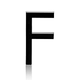 NumRealm House Numbers, 3D Mailbox Number Waterproof, Self Adhesive Door Address Garden Apartment Hotel Signage, Black (F)