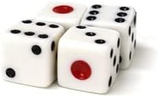 Amazon 青雲商店 サイコロ さいころ ４個セット 6面 16mm四方 赤目 ダイス ダイス サイコロ おもちゃ