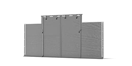 DAS COMPANY Eingangsplane PVC 2Stck. 2x8m Grau - Pavillon - Plane Wasserdicht - Zeltgarage - Zeltplane - Abdeckplane Wasserdicht - Lagerzelt - Gartenhaus