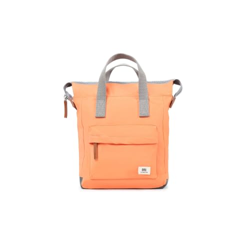 Image of ORI LONDON Small Tote Bag Backpack - Nylon Tote Backpack for Women & Men with Wide Mouth, Chunky Zippers, Multiple Pockets, Adjustable Straps - The Bantry, Firecracker Backpack, 12.6x9x4