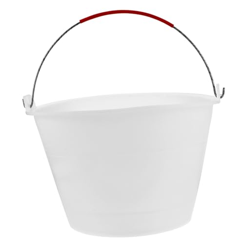 SHINEOFI Seau à Béton Vide Plastique avec Poignée Seau à Ciment Portable pour Chantier Pratique pour Usage Domestique