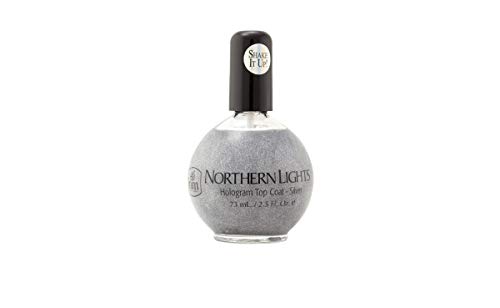 INM Northern Lights Hologram Top Coat Silver 2.5 oz