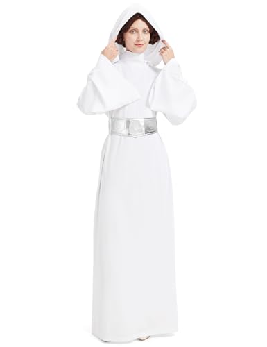 Aotiooy Star Princess Costume for Women, Movie Characters Dress Adult Outfit Set with Wig Belt for Halloween Cosplay Party