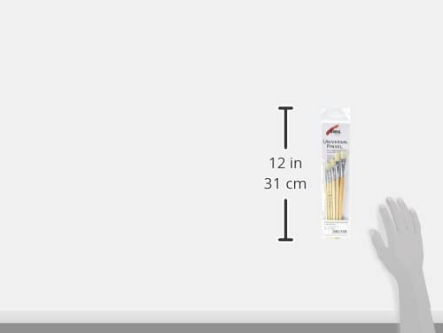 KREUL 723025 - Universalpinsel Borste Set, für Kunst, Hobby und Schule, 6 Flachpinsel in den Größen 2, 4, 6, 8, 10 und 12