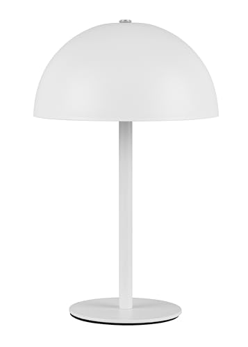 Reality Leuchten R54891131 Munoz Lampe de table à LED sur batterie en métal blanc mat avec 4 LED 1,3 W