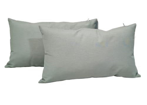 DiseLio | Pack 2 Fundas de Cojín 40 x 60 cm Color Gris Perla Liso Loneta Algodón y Poliéster - Hechas en España. Decoración Sostenible. Fundas Almohadones Ideales para la Cama. (40x60 Gris P)