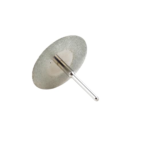 Wealrit 10 Pcs 40mm Diamond Cutting Wheels with 2 Pcs Mandrels Rotary Tool Cutting Rotary Accessories, Silver