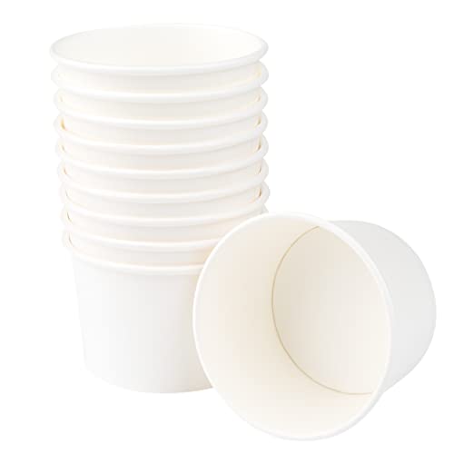 Image of Coppetta 4 Ounce Dessert Cups, 200 Disposable Ice Cream Cups - Lids Sold Separately, Heavy-Duty, White Paper Frozen Yogurt Bowls, For Hot And Cold Foods, Perfect For Gelato Or Mousse - Restaurantware