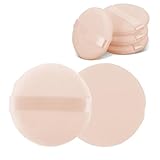 LXUEJIE 6 Stück Lose Puderquaste, Runde Puderquaste Makeup Baumwollpuderquaste Gesichts Schwammkissen Puff Runde Velours Gesicht Schwämmchen für Foundation Rouge Loses Setting Puder