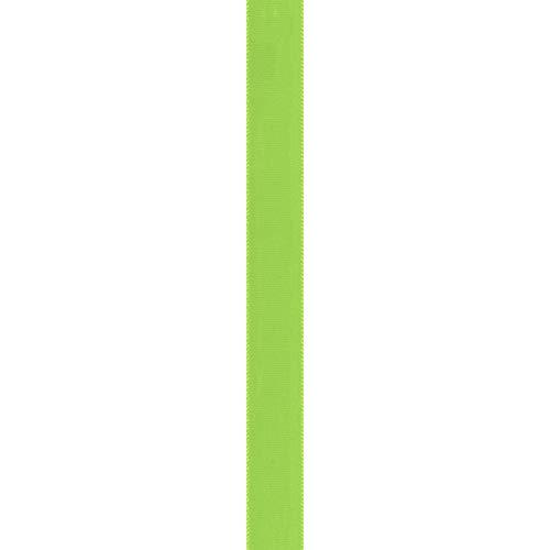 Image of Berwick Offray 848836 5 /8 inch Wide Single Face Satin Ribbon, Neon Green, 6 Yds