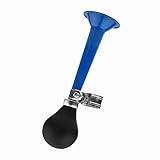ZJchao Bugle Squeeze, Portable Bike with Metal Mount for Cycling Scooter Golf Cart Handlebars Handle Rubber Bicycle Bell Air Horn Honking Alarm Bike Bell Trumpet Cycling (Blue)