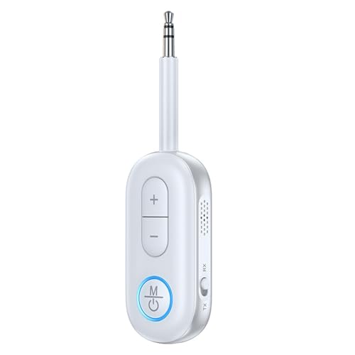 Wireless Aux Transmitter, 2 en 1 Car Wireless Receiver, Portable Transmitter, Car Speaker Receiver, Wireless Aux for Cars, Cars Adapter, Aux Transmitter for Stereo for Car / Home Stereo