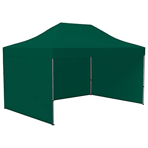 Vispronet Profi Faltpavillon/Faltzelt Basic 3 x 4,5 m, Grün (3 Zeltwände)...