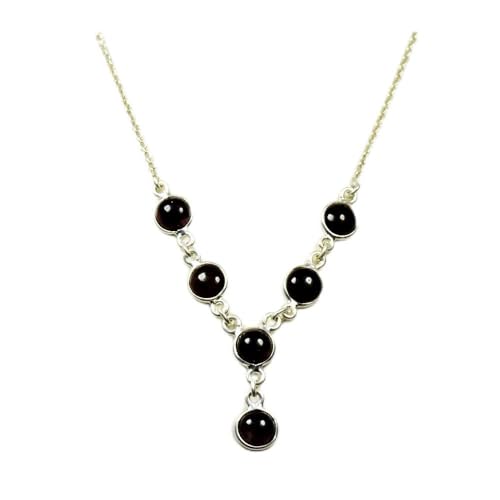Collier grenat naturel argent 925 un cadeau d'anniversaire idéal pour elle