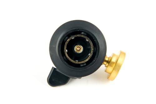 Image of Skewed Gas Safety Device with Auto Cut-Off | Gas Leakage Detector for LPG Cylinder | Automatic Gas Regulator Safety Valve for Home Kitchen (Black)
