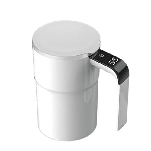 Generico Con agitación automática, de café portátil con pantalla automática de temperatura | Taza de chocolate caliente para bebida de té y cacao con leche para vasos de viaje para casa y para Uf